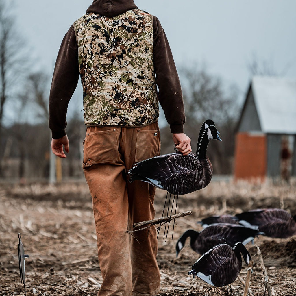 FEROX Série Flyway – 60 Silhouettes de Bernaches du Canada Floquées avec Sac Classique Kaki