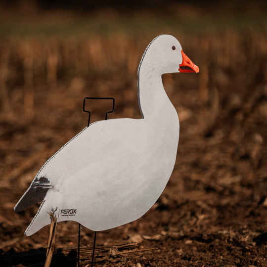 Fully Flocked Snow Goose Silhouette Decoys