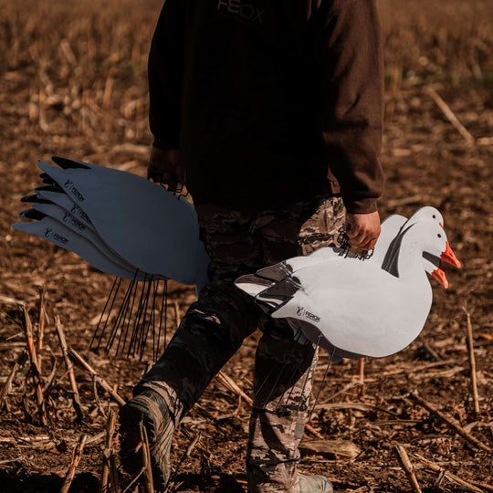 Fully Flocked Snow Goose Silhouette Decoys