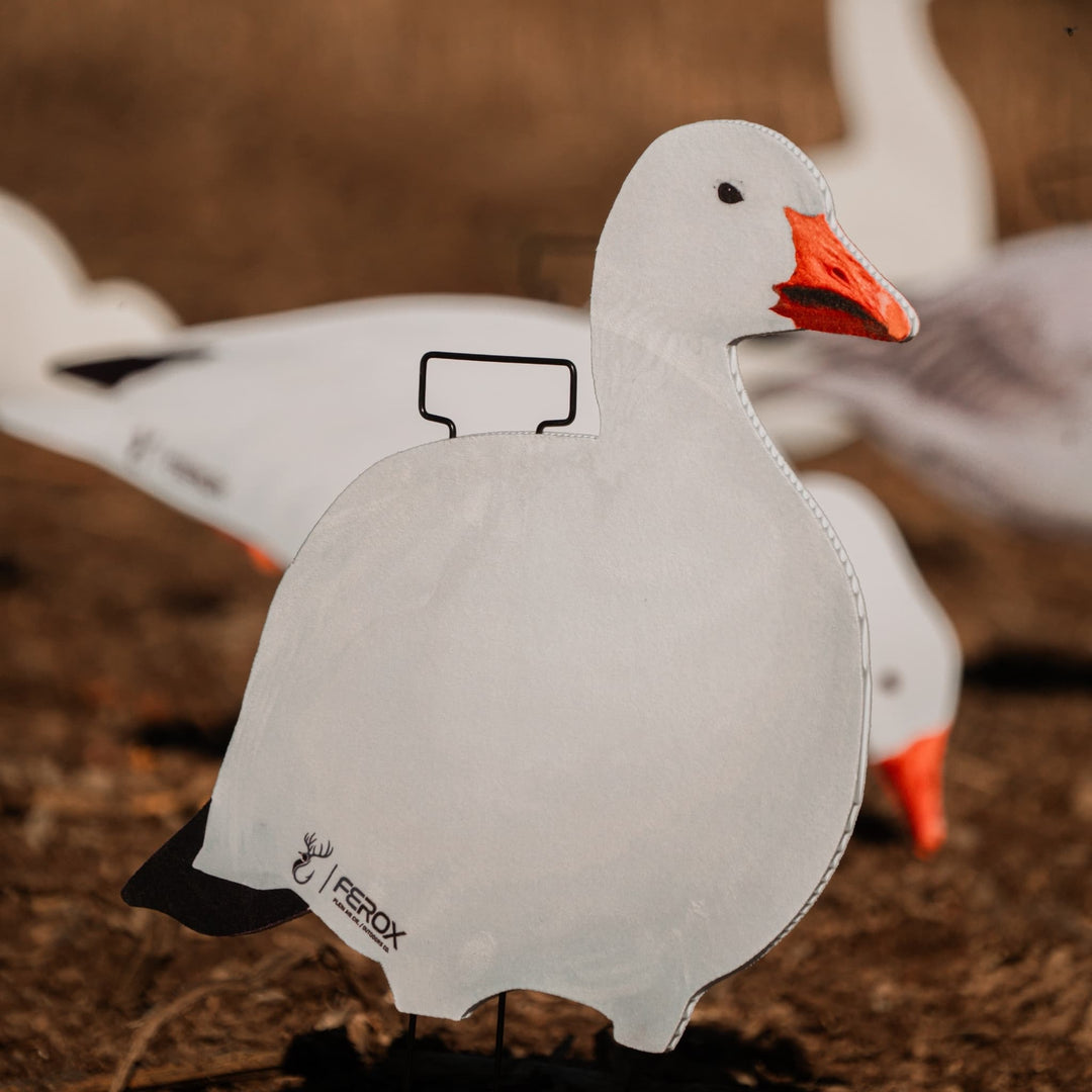 Fully Flocked Snow Goose Silhouette Decoys