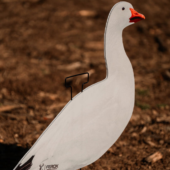 Fully Flocked Snow Goose Silhouette Decoys