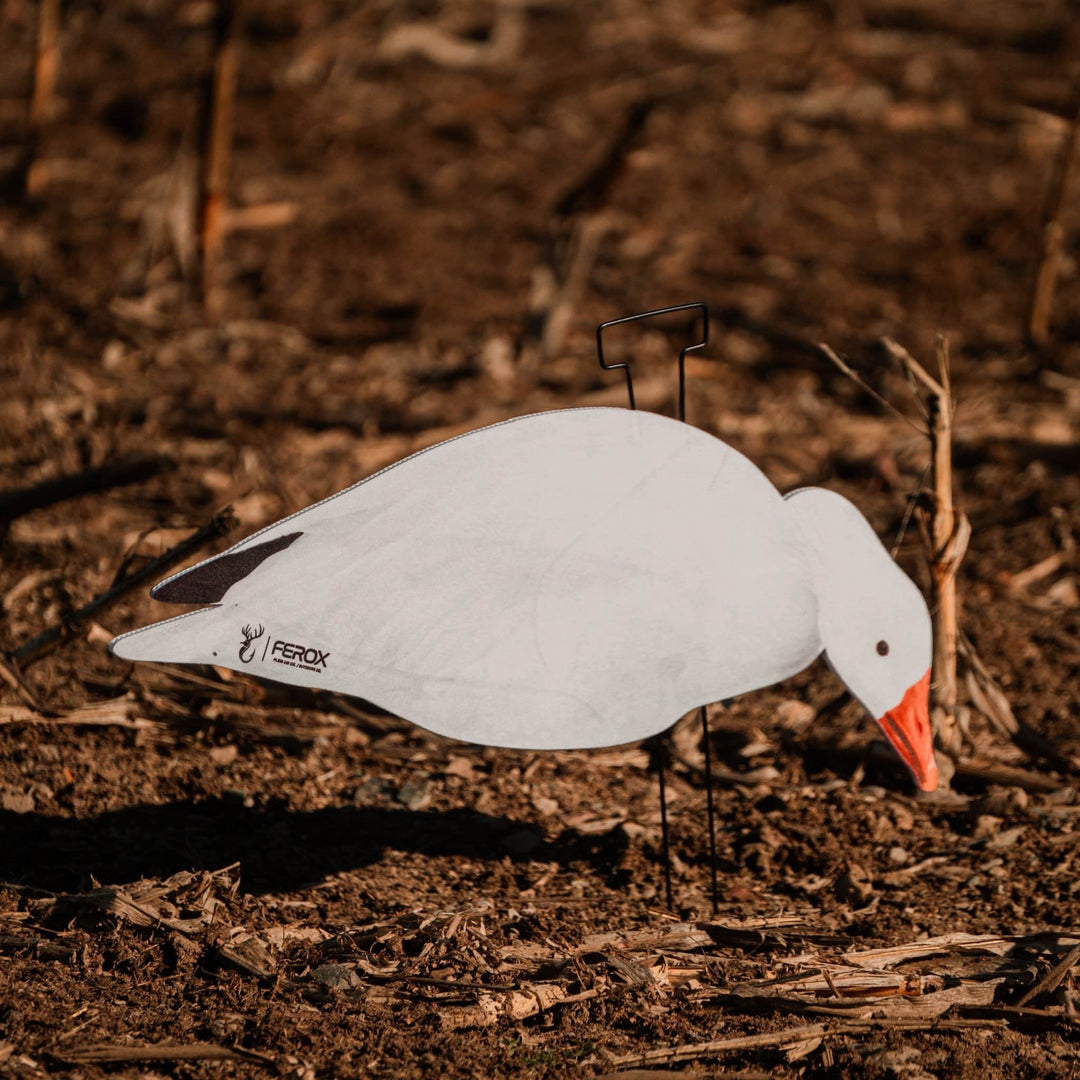 Fully Flocked Snow Goose Silhouette Decoys