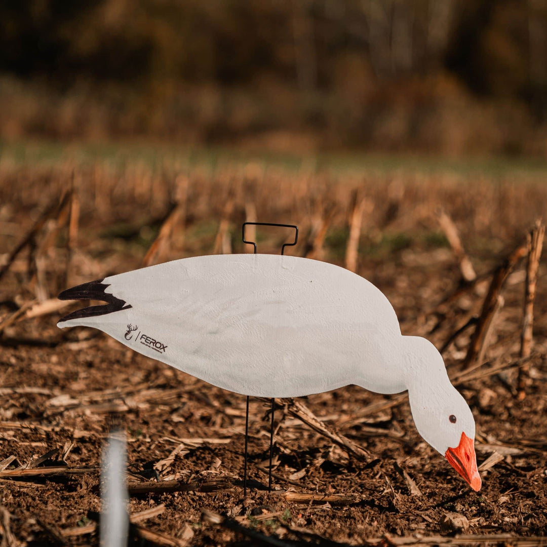 Fully Flocked Snow Goose Silhouette Decoys