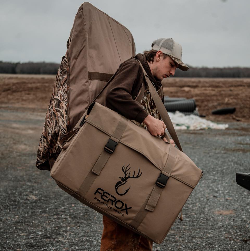 FEROX Série Flyway – 60 Silhouettes de Bernaches du Canada Floquées avec Sac Classique Kaki