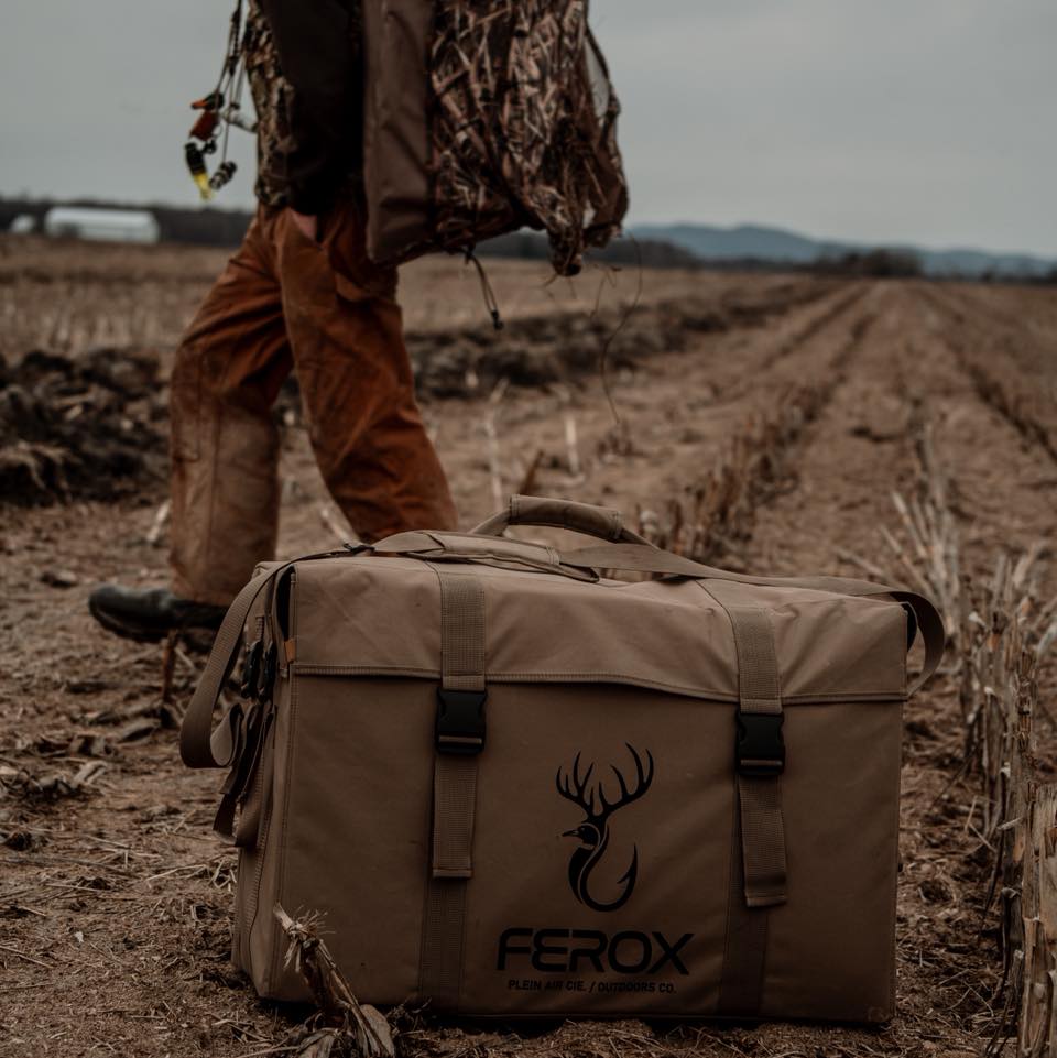 FEROX Série Flyway – 60 Silhouettes de Bernaches du Canada Floquées avec Sac Classique Kaki